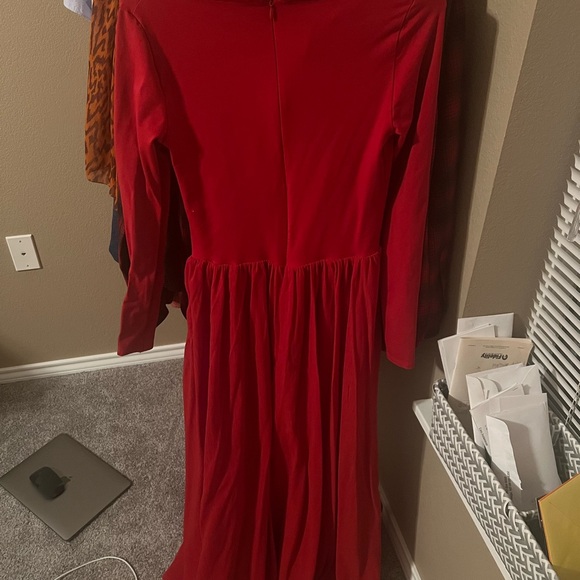 NWOT J.crew Red Long Sleeve Dress - Picture 4 of 8